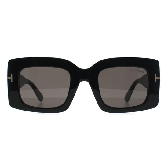 Tom Ford Brigitta FT1188 01A glanzend zwartgrijs met lichte spiegel zonnebril - Image 1