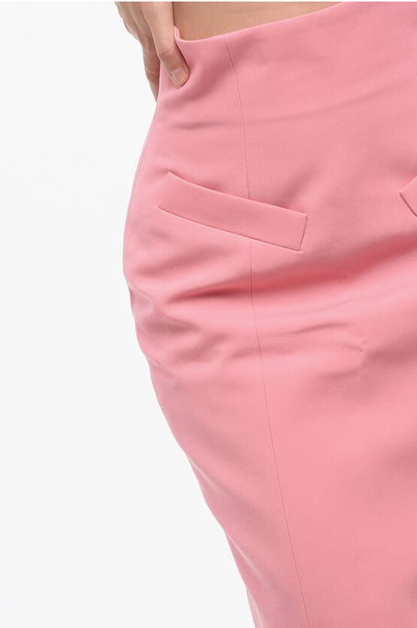 Hoge taille kokerrok in roze - Image 3