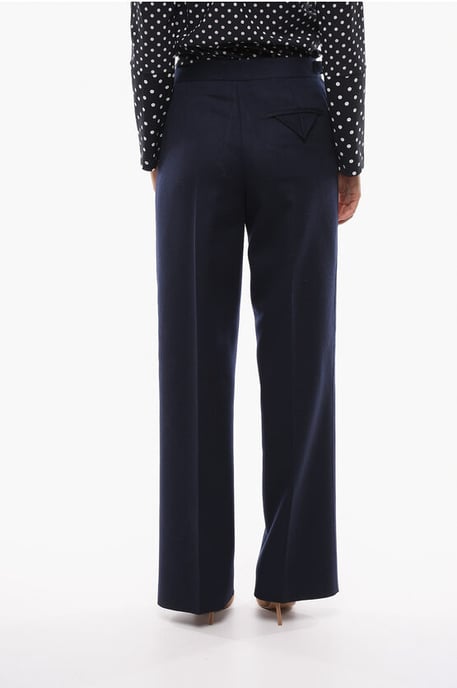 Regular Fit Wollen Broek in Blauw - Image 2