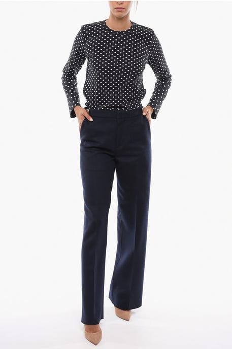 Regular Fit Wollen Broek in Blauw - Image 4