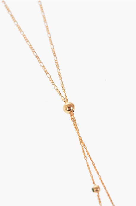 Gouden zilveren ketting met stenen hangers in goud - Image 3