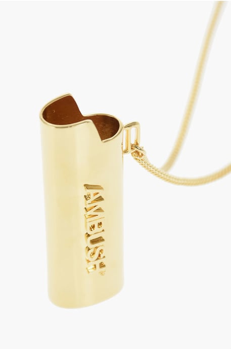 Gouden metalen ketting met aanstekerhouder in goud - Image 4