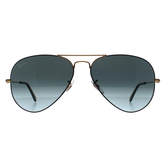 Ray-Ban Aviator 3025 9271GK gepolijst zwart op arista blauw vintage zwart gradiënt zonnebril - Image 1