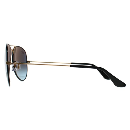 Ray-Ban Aviator 3025 9271GK gepolijst zwart op arista blauw vintage zwart gradiënt zonnebril - Image 3