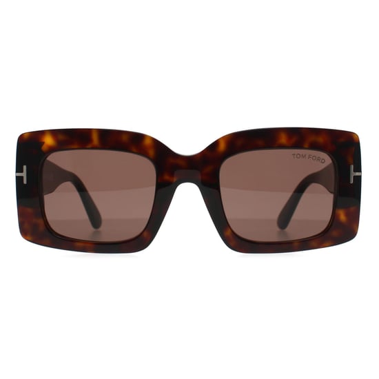 Tom Ford Brigitta FT1188 52E glanzend donker havana lichtbruin zonnebril - Image 1