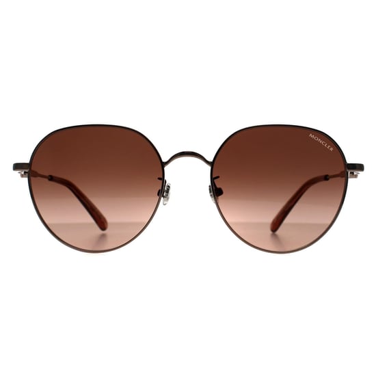 Moncler ML0236-K 34F glanzend licht bronsbruin gradiënt zonnebril - Image 1
