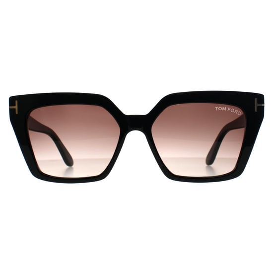 Tom Ford Winona FT1030 01Z glanzend zwart paars bruin gradiënt zonnebril - Image 1