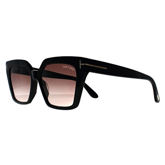 Tom Ford Winona FT1030 01Z glanzend zwart paars bruin gradiënt zonnebril - Image 2