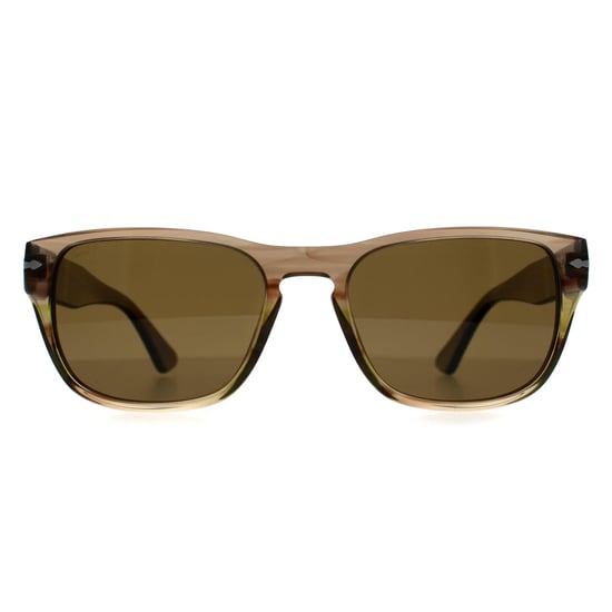 Persol PO3341S 120757 gestreept bruin groen bruin gepolariseerde zonnebril - Image 1