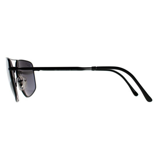 Ray-Ban RB3666 002/K3 gepolijst zwart zilver gepolariseerde zonnebril - Image 3