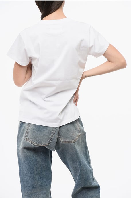 MM1 MM10 Katoenen T-shirt met ronde hals en contrasterend monogram in zwart en wit - Image 2