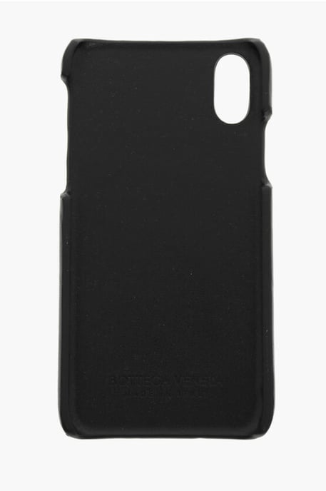 Intreccio Zachtleren iPhone Xs-hoesje in zwart - Image 3