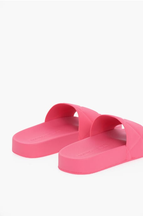 Mat rubberen sliders met Intreccio-motief in roze - Image 2