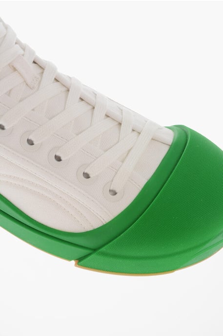 Canvas VULCAN High-Top Sneakers met rubberen neus in wit - Image 4