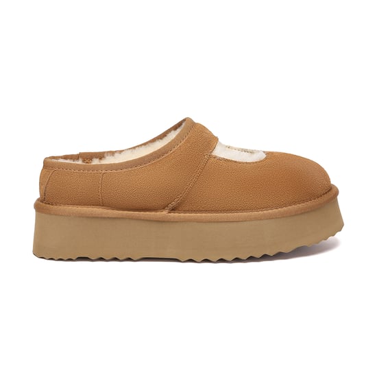 EVER AU Dames pantoffels met plateauzool – Plumed - Image 1