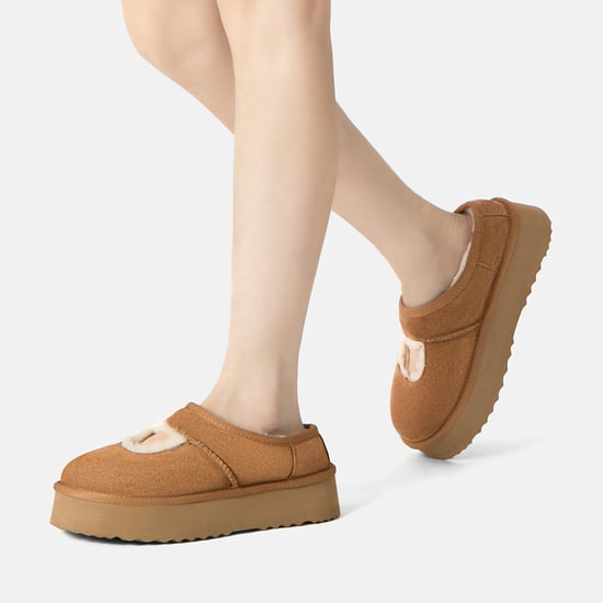 EVER AU Dames pantoffels met plateauzool – Plumed - Image 2