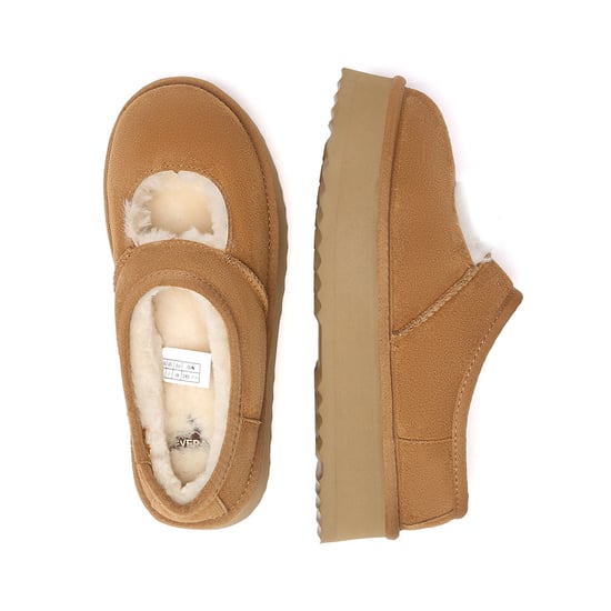 EVER AU Dames pantoffels met plateauzool – Plumed - Image 3
