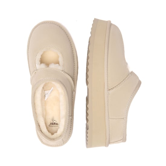 EVER AU Australië Vrouwen Gevederde Enkel Platform Slippers - Image 3