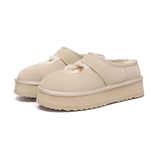 EVER AU Australië Vrouwen Gevederde Enkel Platform Slippers - Image 4
