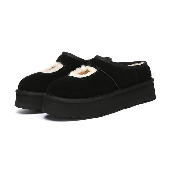 EVER AU Dames pantoffels met plateauzool – Plumed - Image 4