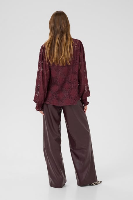 Blouse met lange mouwen CUolu Relaxed fit burgundy - Image 2