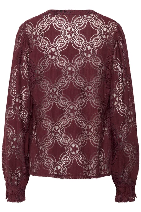 Blouse met lange mouwen CUolu Relaxed fit burgundy - Image 5