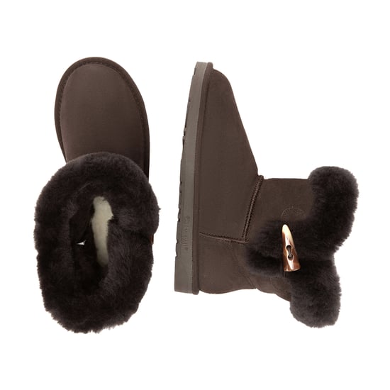 EVER AU Dames Robin Hoorn Toggle Knop Mini Laarsjes - Image 3
