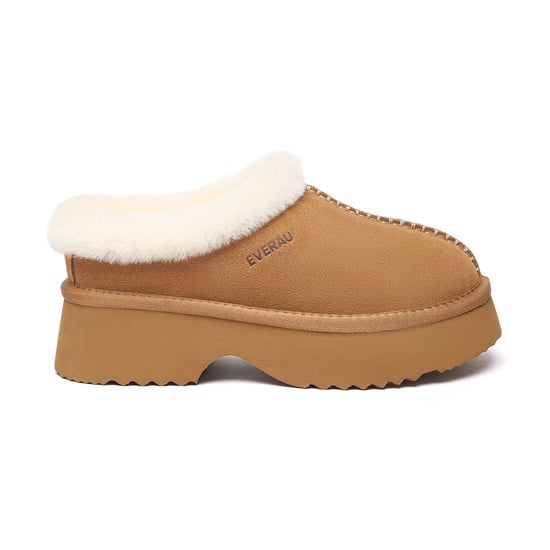 EVER AU Australië Dames Savanna Enkellaars Chunky Platform Schapenvachtlaarzen - Image 1