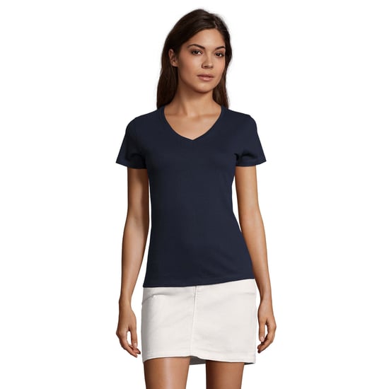 SOLS Dames/Dames Imperial V Hals T-shirt (Franse marine) - Image 1