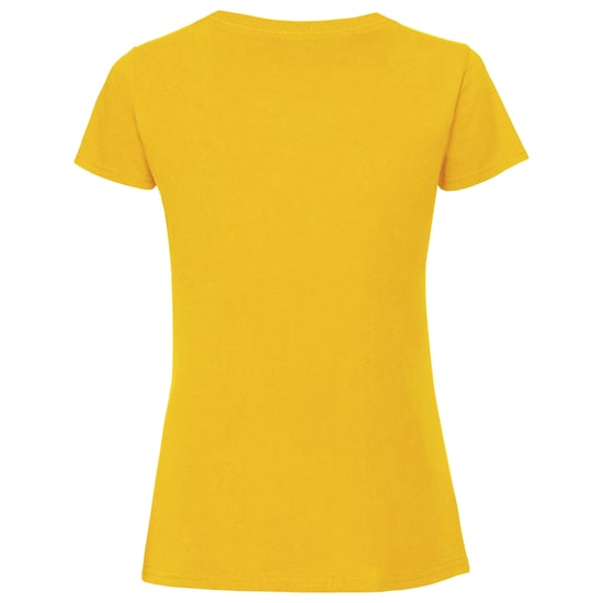 Fruit Of The Loom Vrouwen / Dames Fit Ringgesponnen Premium Tshirt (Zonnebloem) - Image 2