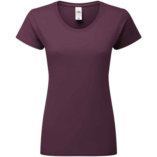 Fruit Of The Loom Vrouwen / Dames Fit Ringgesponnen Premium Tshirt (Donkere Pruim) - Image 1