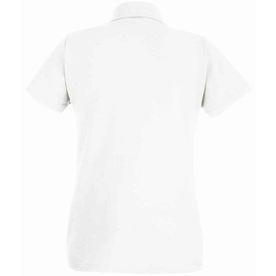 Fruit of the Loom Dames/Dames Katoen Piqué Lady Fit Poloshirt (Wit) - Image 2