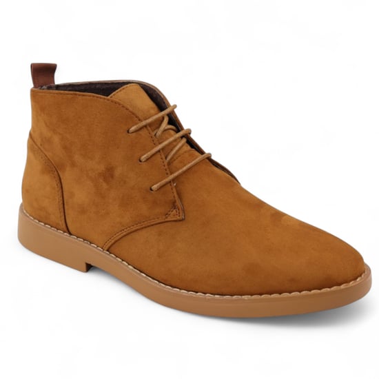 Heren bruine premium woestijn suède chukka boots - Image 2