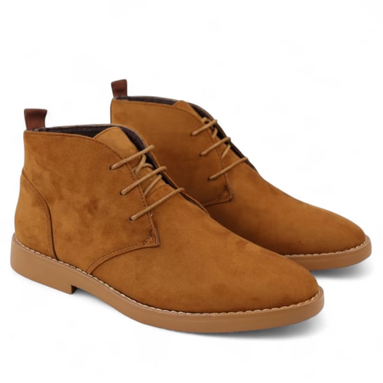 Heren bruine premium woestijn suède chukka boots - Image 3