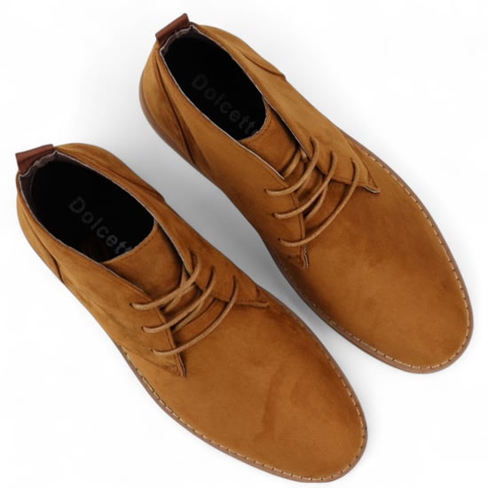 Heren bruine premium woestijn suède chukka boots - Image 4