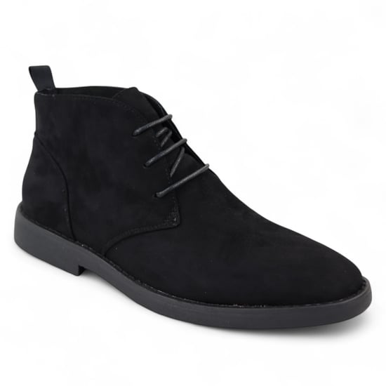 Zwarte premium suède chukka-laarzen voor heren in woestijnstijl - Image 2