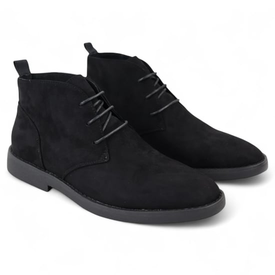 Zwarte premium suède chukka-laarzen voor heren in woestijnstijl - Image 3