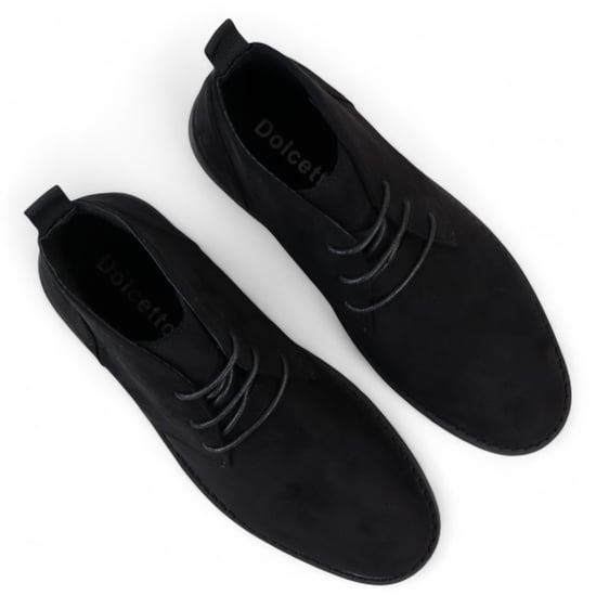 Zwarte premium suède chukka-laarzen voor heren in woestijnstijl - Image 4