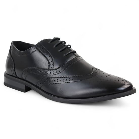 Zwarte klassieke Brogue Derby Oxford-schoenen voor heren - Image 2