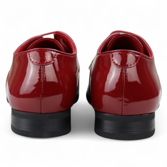 Rode puntige veterschoenen voor heren met geperforeerde neus - Image 6