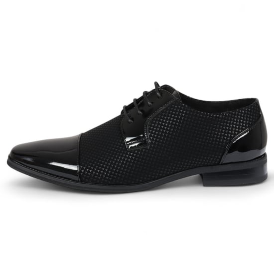 Zwarte leren Oxford formele Derby-schoenen voor heren - Image 1