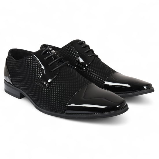 Zwarte leren Oxford formele Derby-schoenen voor heren - Image 2