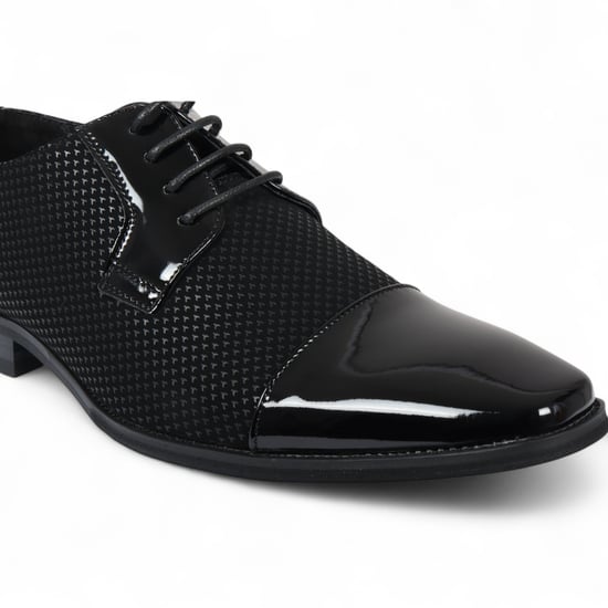 Zwarte leren Oxford formele Derby-schoenen voor heren - Image 4