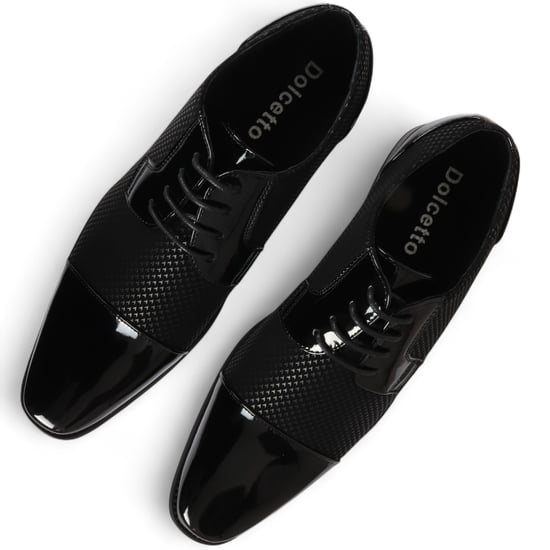 Zwarte leren Oxford formele Derby-schoenen voor heren - Image 5