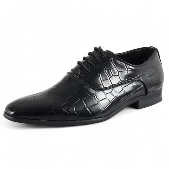 Zwarte klassieke Oxford Derby-veterschoenen voor heren - Image 2