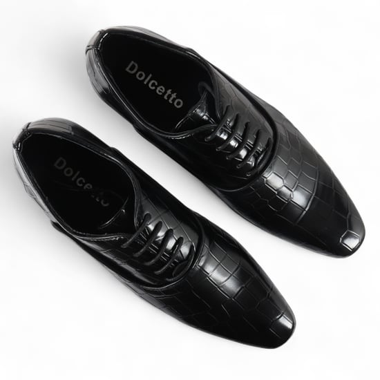 Zwarte klassieke Oxford Derby-veterschoenen voor heren - Image 4