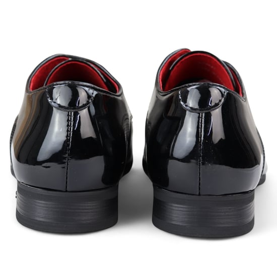 Zwarte puntige veterschoenen voor heren met geperforeerde neus - Image 5