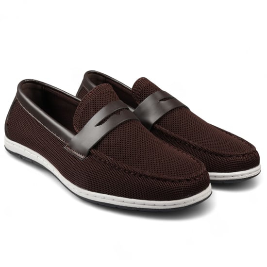 Heren Bruine Ademende Loafers Lichtgewicht Slip-On - Image 2