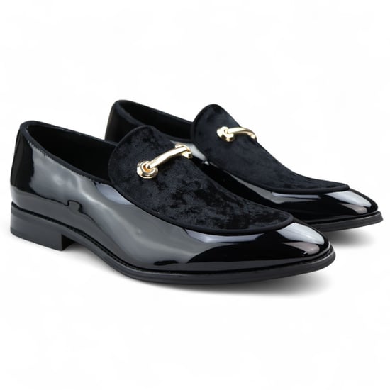 Heren nette zwarte loafers met leren voering en fluwelen instappers - Image 2