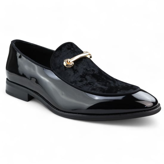 Heren nette zwarte loafers met leren voering en fluwelen instappers - Image 3